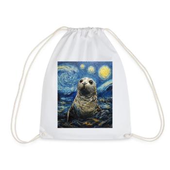 Robbe Van Gogh Style Nuit étoilée - Sac de sport léger - blanc - Devant