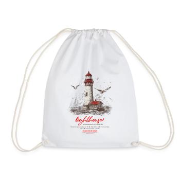Phare au bord de la mer - Sac de sport léger - blanc - Devant