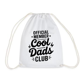 Official Member – Cool Dads Club - Drawstring Bag - white - Front
