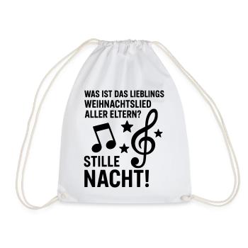 stille nacht lieblingslied eltern witz - Turnbeutel - Weiß - Vorne