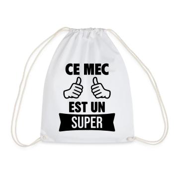 Ce Mec Est Un Super Personnalisable - Sac de sport léger - blanc - Devant