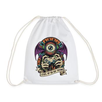 Contrôleur de monstre oculaire de niveau - Sac de sport léger - blanc - Devant