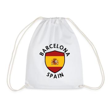 Barcelona Shield Spanien - Turnbeutel - Weiß - Vorne