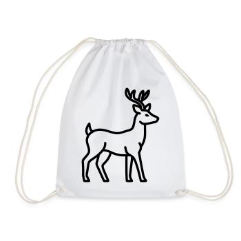 cerf - Sac de sport léger - blanc - Devant