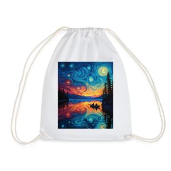 Kayak Van Gogh Nuit étoilée - Sac de sport léger - blanc - Devant