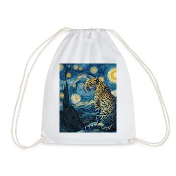 Léopard Van Gogh - Sac de sport léger - blanc - Devant