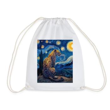 Léopard Van Gogh - Sac de sport léger - blanc - Devant