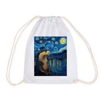 Loutre Van Gogh - Sac de sport léger - blanc - Devant
