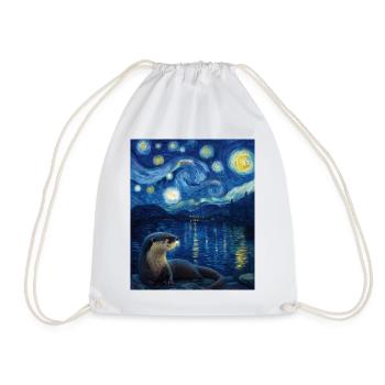 Loutre Van Gogh - Sac de sport léger - blanc - Devant