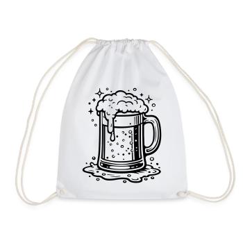 Beer Glass Symbol Beer - Drawstring Bag - white - Front