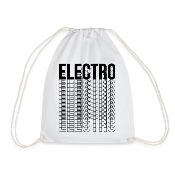 Electro music typography logo design - Drawstring Bag - white - Front