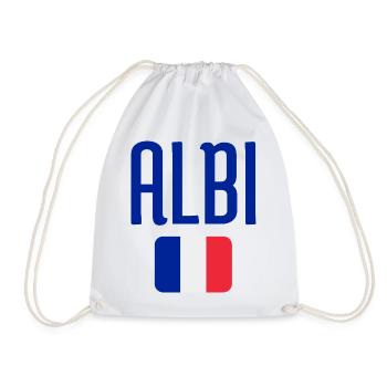 Albi France Flag Emblem - Drawstring Bag - white - Front