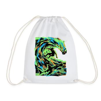 Beach Vacation Surfers - Drawstring Bag - white - Front