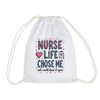 Choose Me Motif Design - Drawstring Bag - white - Front