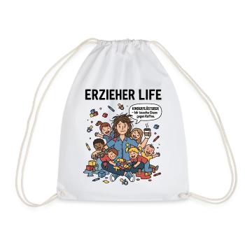Kaffeechaos mit Kindern - Turnbeutel - Weiß - Vorne