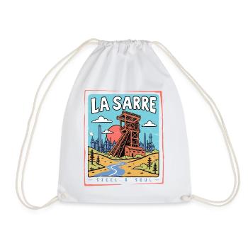Saarland - La Sarre Stahl & Seele - Turnbeutel - Weiß - Vorne
