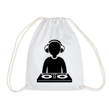 DJ Turntables Party - Drawstring Bag - white - Front