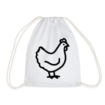 Huhn - Turnbeutel - Weiß - Vorne
