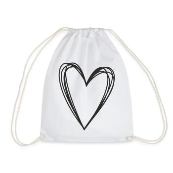 Cœur – Symbole d’amour et de connexion - Sac de sport léger - blanc - Devant