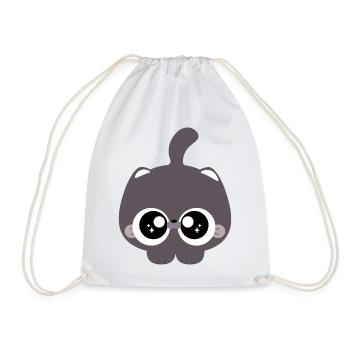 Chat chibi - Sac de sport léger - blanc - Devant