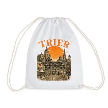  Vintage Trier Skyline historische Straßenansicht - Turnbeutel - Weiß - Vorne