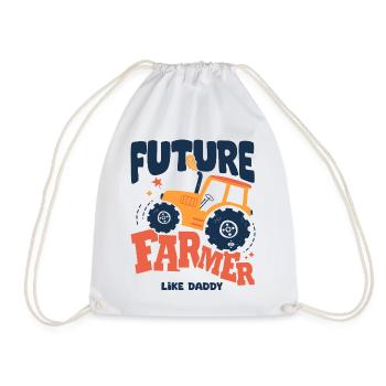 Futur fermier comme papa bébé tracteur - Sac de sport léger - blanc - Devant