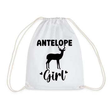 Silhouette du safari antilope - Sac de sport léger - blanc - Devant