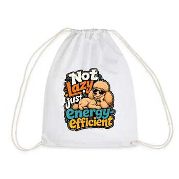 Poodle - Drawstring Bag - white - Front