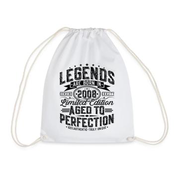 2008 Vintage Vintage Birthday Gift Retro - Drawstring Bag - white - Front