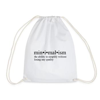 Minimalismus - Turnbeutel - Weiß - Vorne