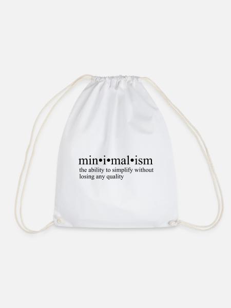 Minimalismus - Turnbeutel - Weiß