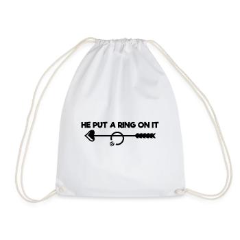 He put a ring on it - Sac de sport léger - blanc - Devant