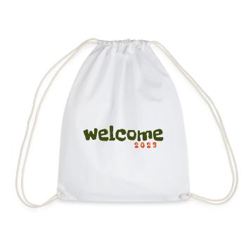 Welcome to 2023 font design street fashion - Turnbeutel - Weiß - Vorne