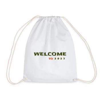 Welcome to 2023 font design street fashion - Turnbeutel - Weiß - Vorne