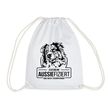 AUSSIEFIZIERT Australian Shepherd Hunde Wilsigns - Turnbeutel - Weiß - Vorne