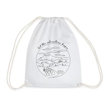 Let the adventure begin - Drawstring Bag - white - Front