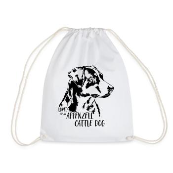 Loved by an Appenzell Cattle Dog Hunde Wilsigns - Turnbeutel - Weiß - Vorne