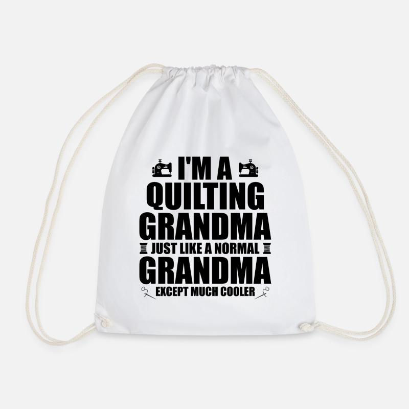 Ich bin eine Quilt-Oma, genau wie eine normale Oma - Turnbeutel - Weiß