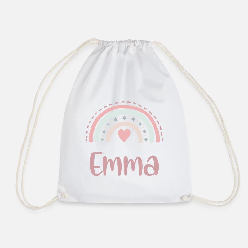 Emma Name Regenbogen - Turnbeutel - Weiß