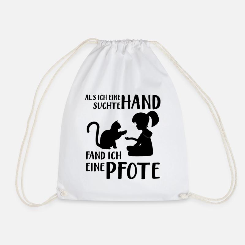 Katzen Spruch Geschenk Geschenkidee - Turnbeutel - Weiß