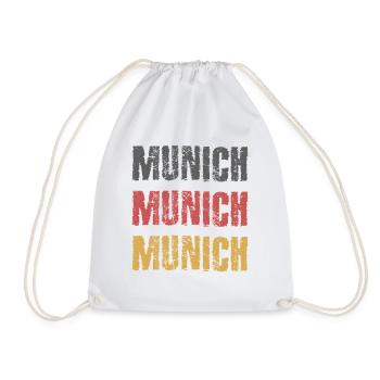 MUNICH MUNICH Germany city city trip - Drawstring Bag - white - Front