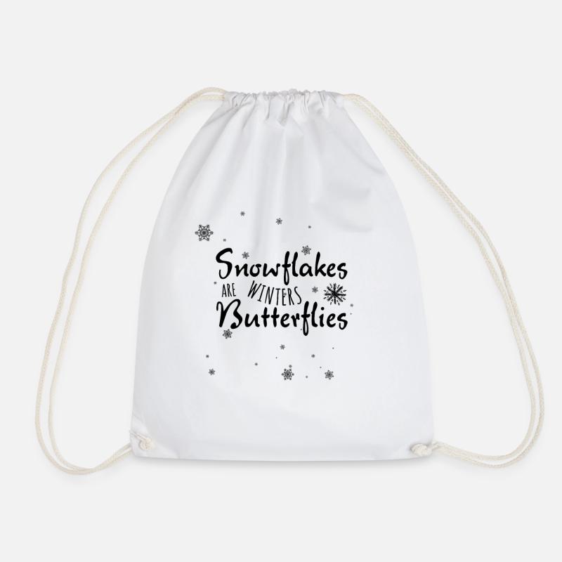 Winter Schnee Spruch Shirt Geschenk - Turnbeutel - Weiß