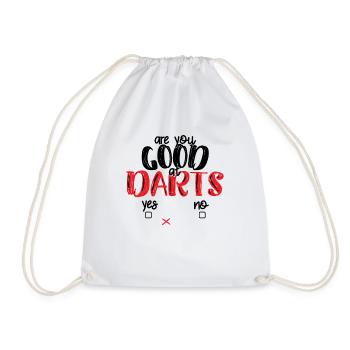 Lustiges Dart Shirt Geschenke Hobbys - Turnbeutel - Weiß - Vorne