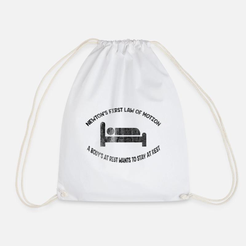 Funny saying Physics Newton - Drawstring Bag - white