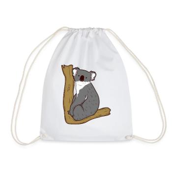 Koala Koala Bear Animal Zoo Animal Park Jungle Gift - Drawstring Bag - white - Front