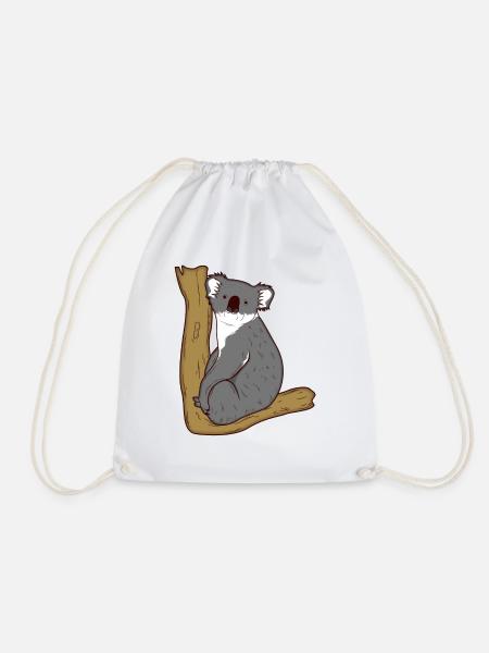 Koala Koala Bear Animal Zoo Animal Park Jungle Gift - Drawstring Bag - white