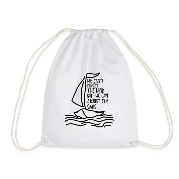 Voile | Marin cadeau | Cadeau voile drôle - Sac de sport léger - blanc - Devant