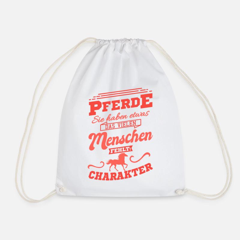 Pferdespruch Pferdesprüche Geschenkidee - Turnbeutel - Weiß