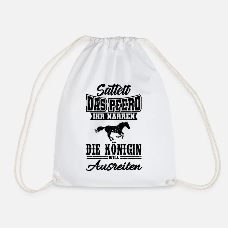 Pferdespruch Pferdesprüche Geschenkidee - Turnbeutel - Weiß