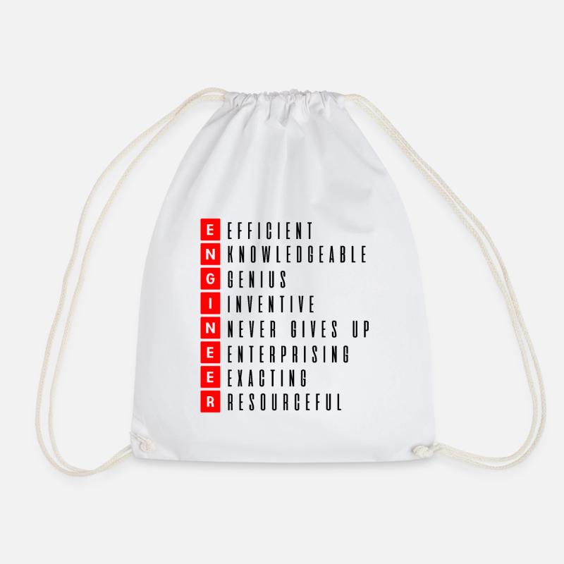 Engineer engineer genius wizard warlock - Drawstring Bag - white